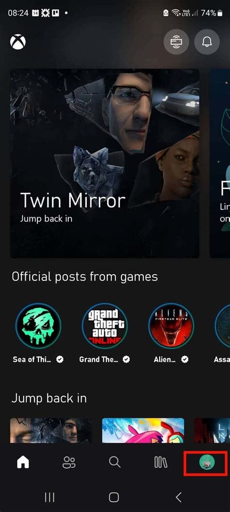 Changing gamer pic on mobile app .
